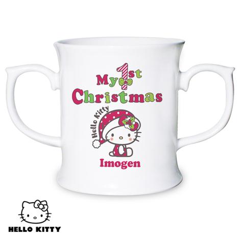 Personalised Hello Kitty My 1st Christmas Loving Mug Extra Image 1